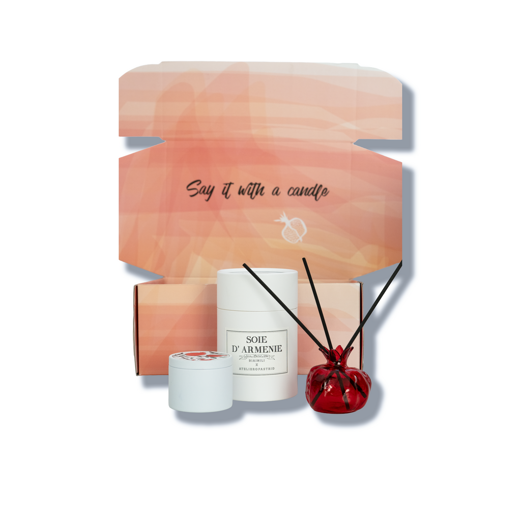Pomegranate Candle & Reed Diffuser Gift Set