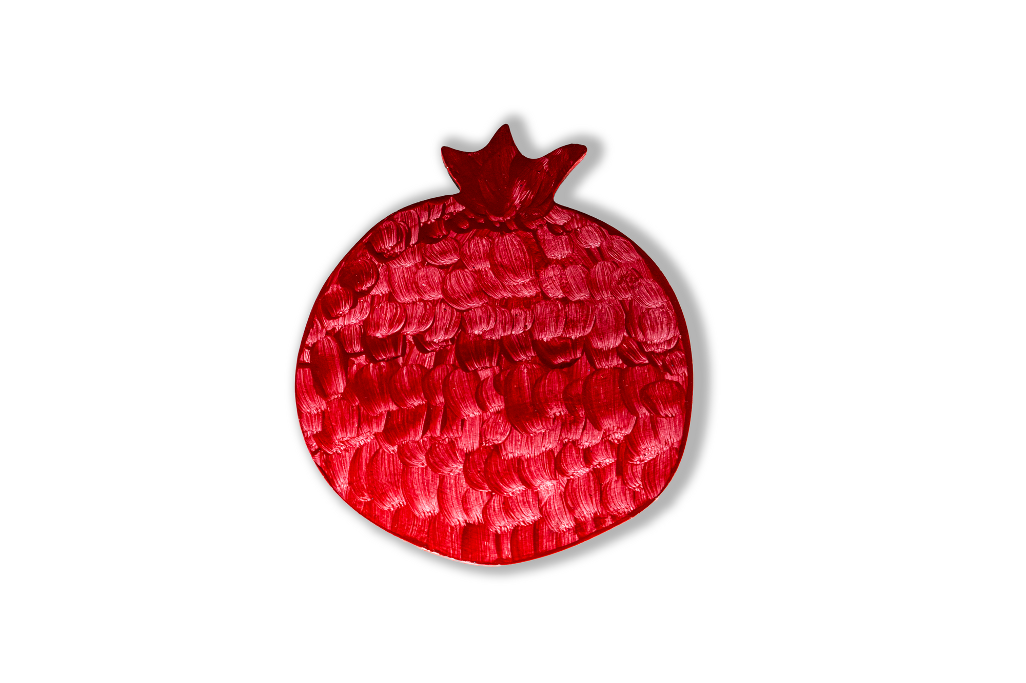 Armenian Pomegranate Dish — Hand-Painted Concrete